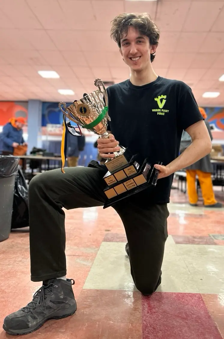 Seb with Trophy